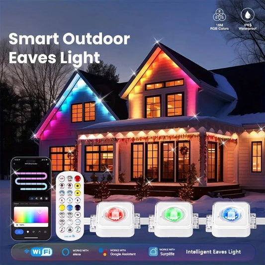 Smart RGBIC Outdoor LED String Lights With 75 Scene Modes