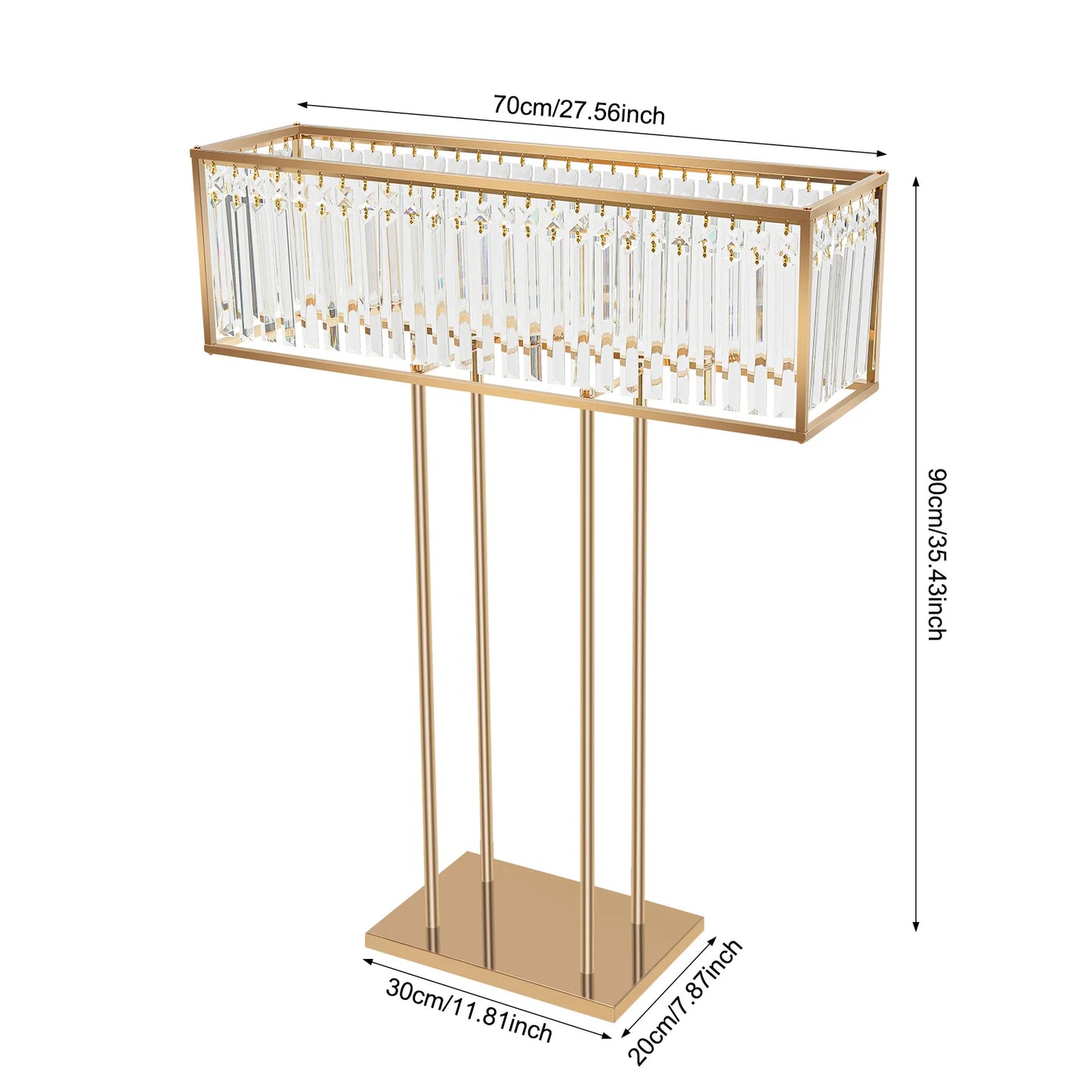 Bymaocar Crystal Wedding Flower Stand Iron Frame For Event Decor
