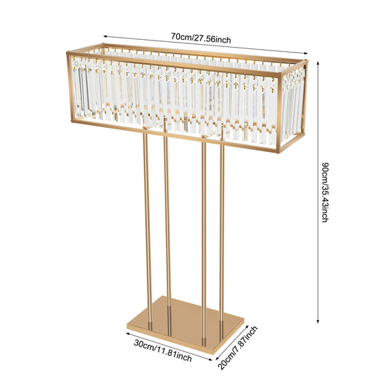 Bymaocar Crystal Wedding Flower Stand Iron Frame For Event Decor