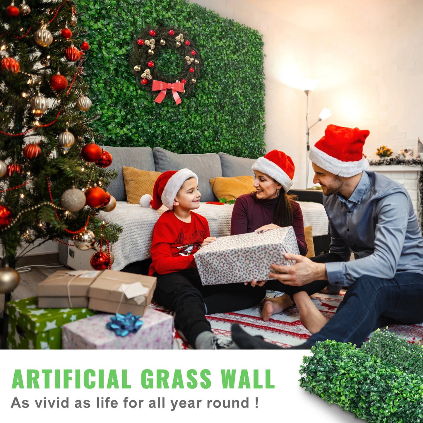 SucceBuy Boxwood Hedge Wall Panels Artificial Backdrop