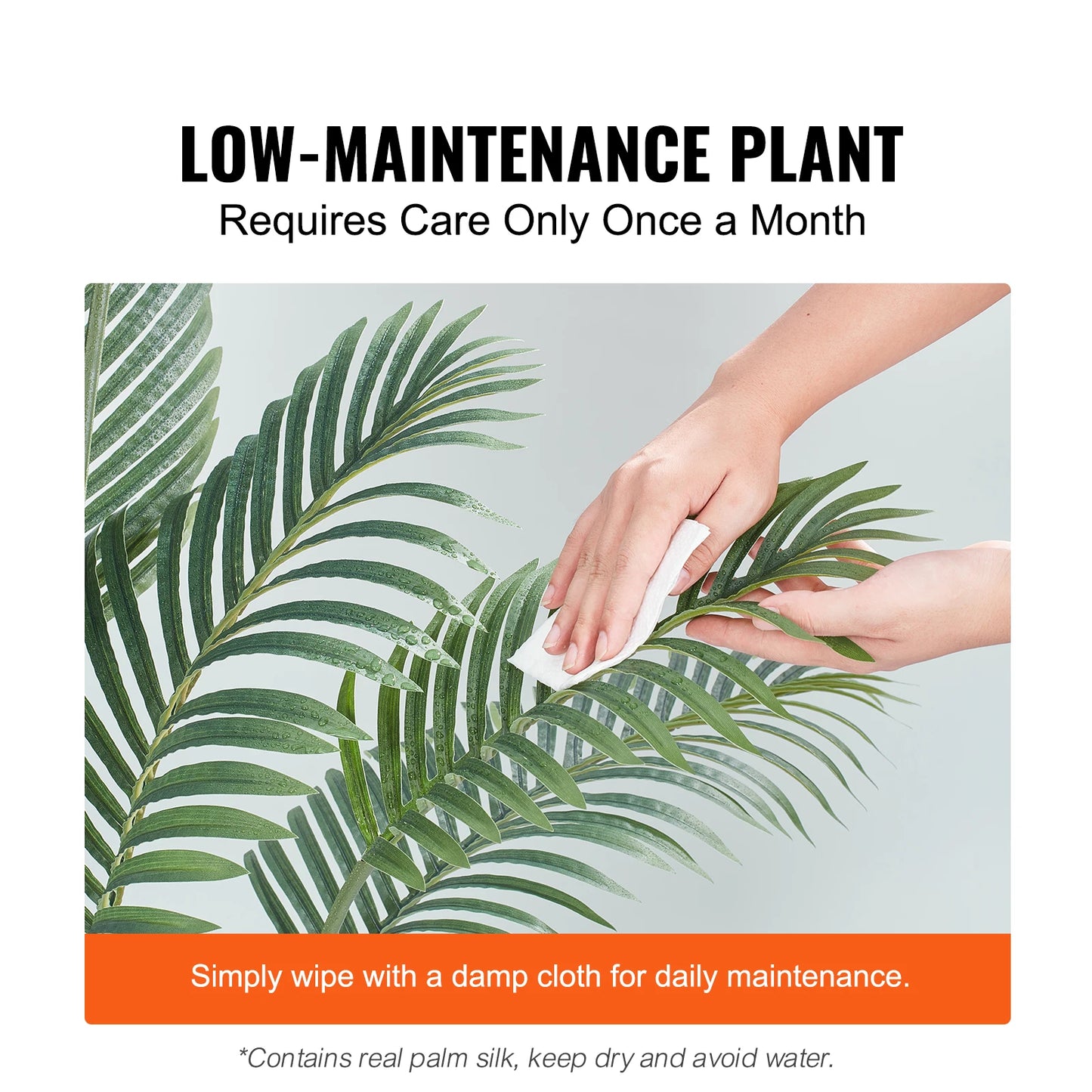 SucceBuy Artificial Palm Tree Faux Plant With Anti Tip Support