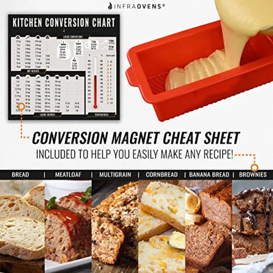 Air Fryer Silicone Loaf Pans For Nonstick Baking And Molds
