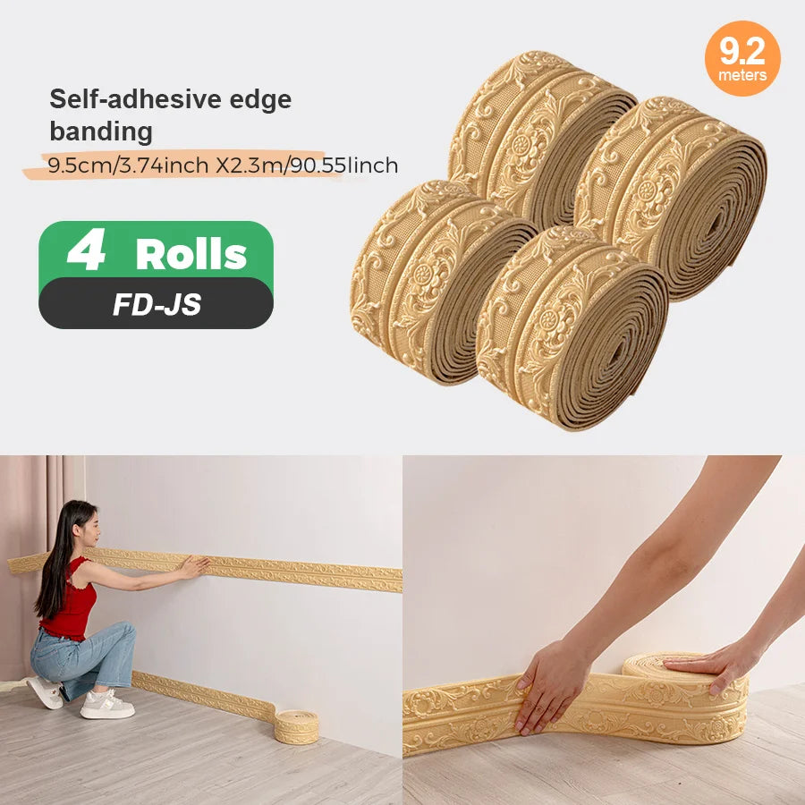 Four Rolls Self Adhesive Foam Edge Banding Strips