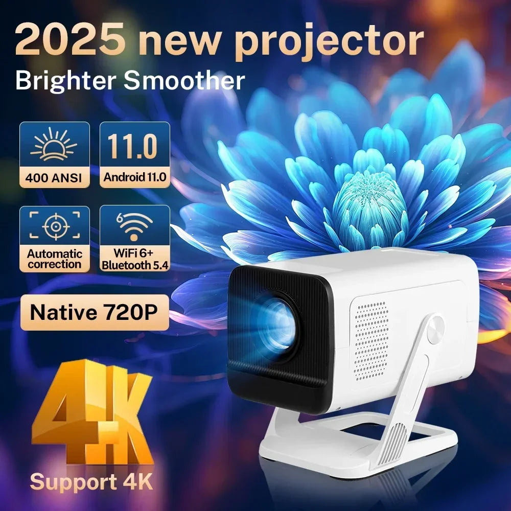 LynCast Mini Projector 1080P 4K Supported WiFi 6 Bluetooth 5.4