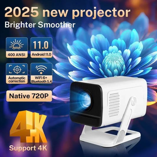 LynCast Mini Projector 1080P 4K Supported WiFi 6 Bluetooth 5.4