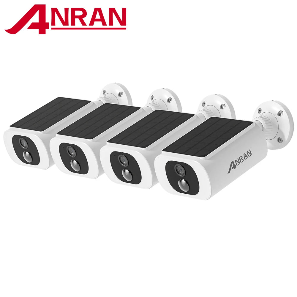 ANRAN 2K Solar Security Camera System With Battery