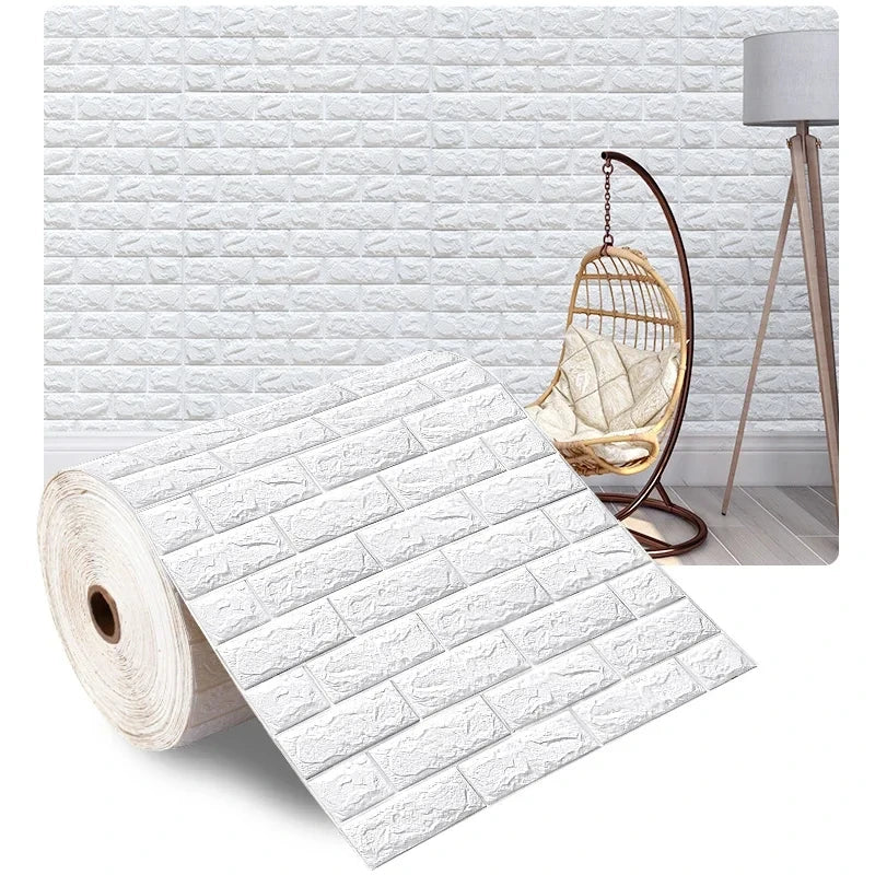 3D Self-Adhesive Wallpaper Waterproof Brick Wall Stickers For Home Decor