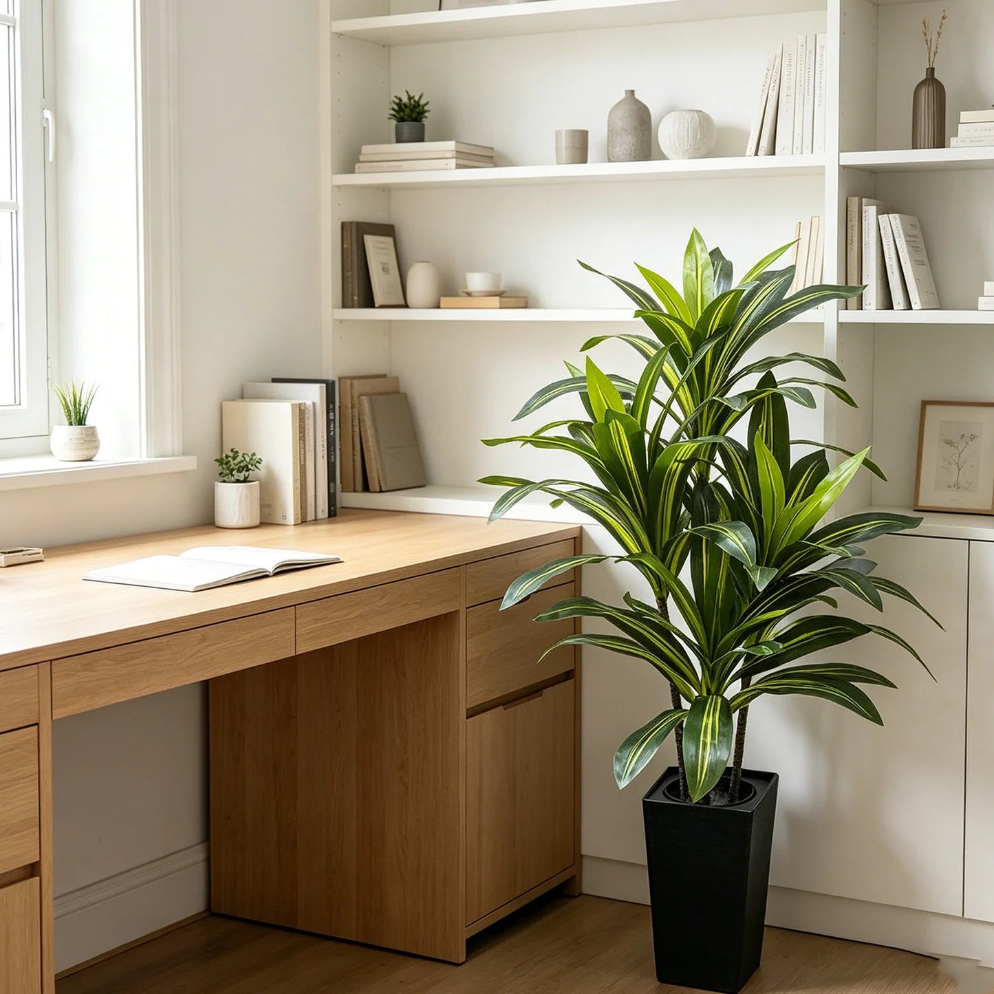 HiMISS Dracaena Artificial Tree In Planter For Indoor Decor