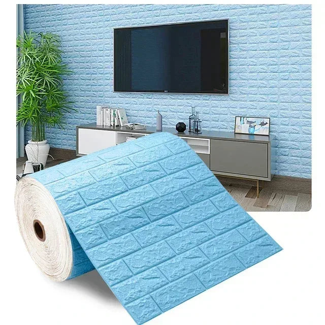 3D Self-Adhesive Wallpaper Waterproof Brick Wall Stickers For Home Decor