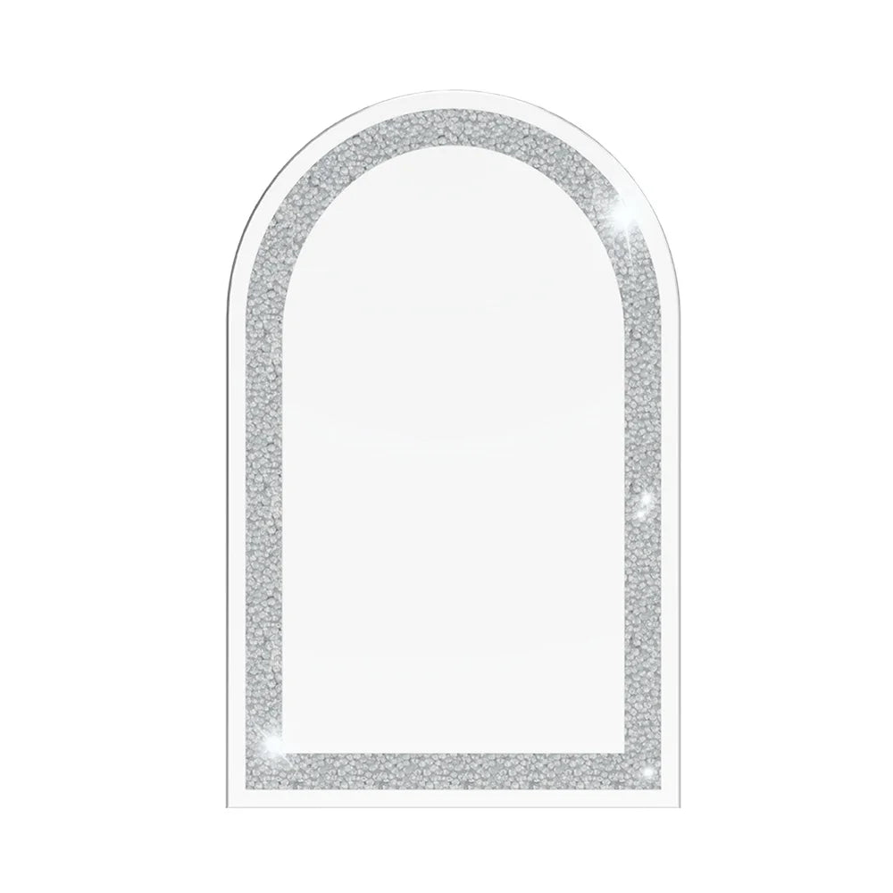 LUVODI Crushed Diamond Arch Wall Vanity Mirror Living Room Decor