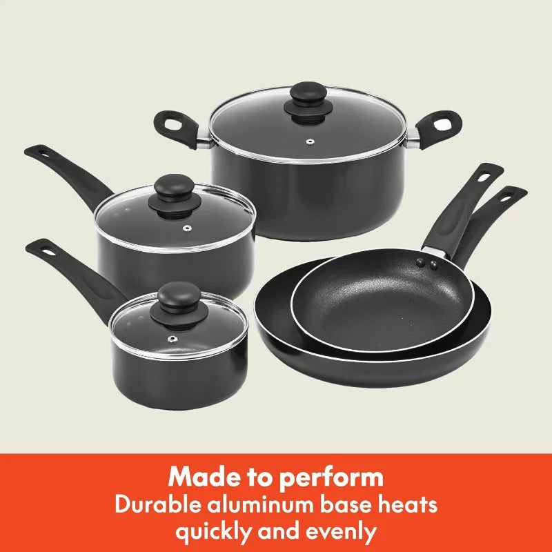 Bella Nonstick Aluminum Cookware Set PFOA Free Scratch Resistant