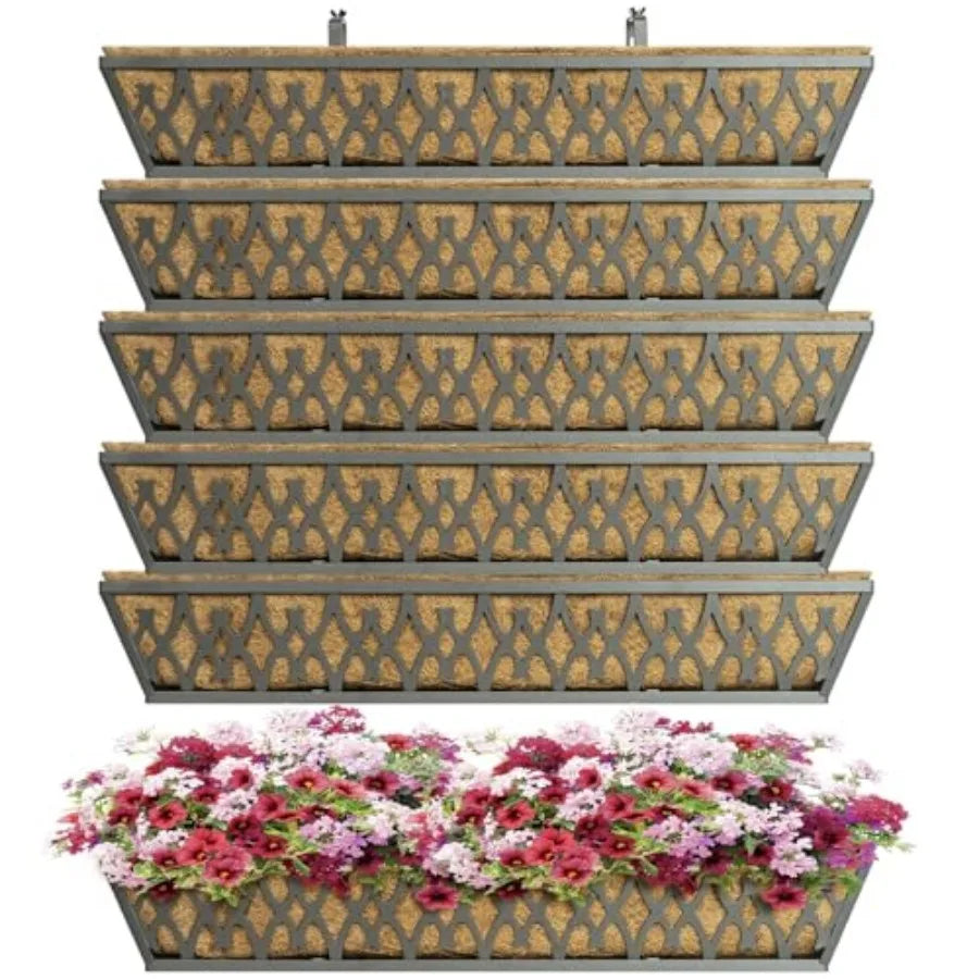 Window Boxes Planters Railing Planter With Adjustable Brackets