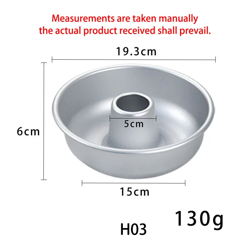 Solid Bottom Donut Mold Non-Stick Flan Pudding Pan