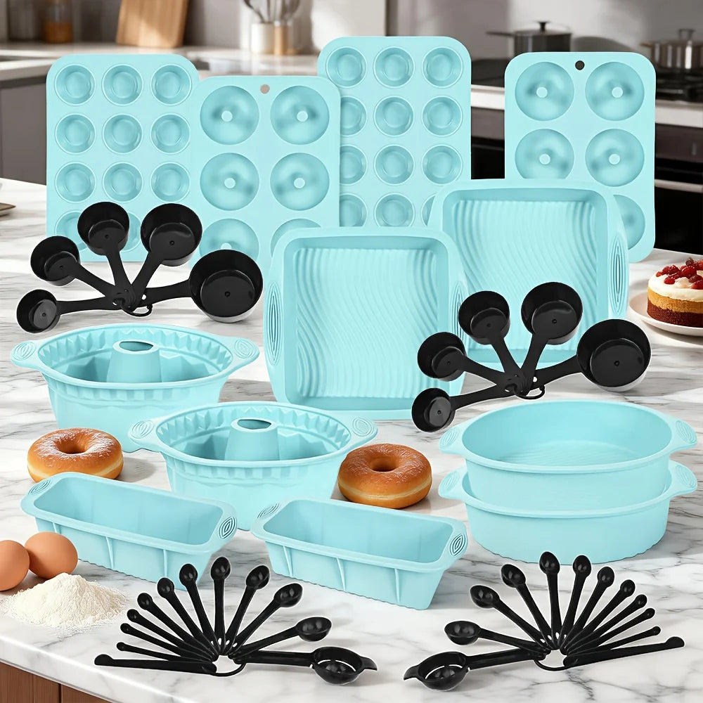 46 Piece Bakeware Set For Oven Dishes Including Pans And Sheets