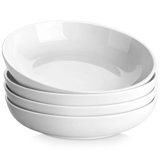 Porcelain Pasta Bowls Set Of 4 For Large Servings Generous