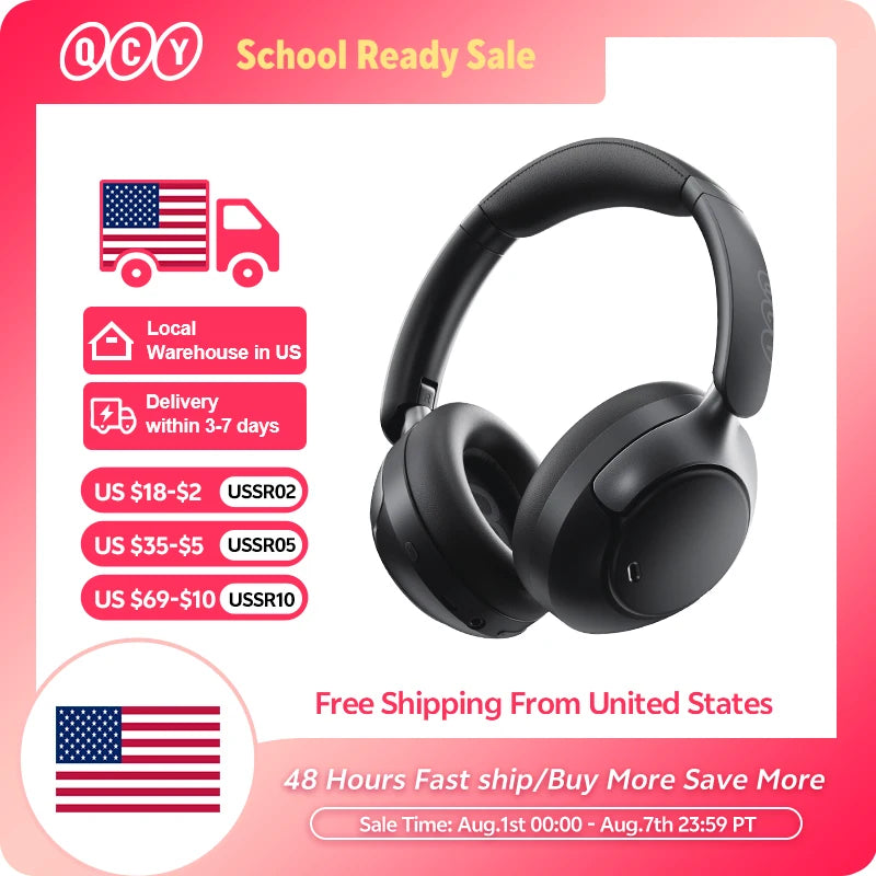 QCY H3 Pro ANC Wireless Headphones With LDAC Bluetooth 5.4