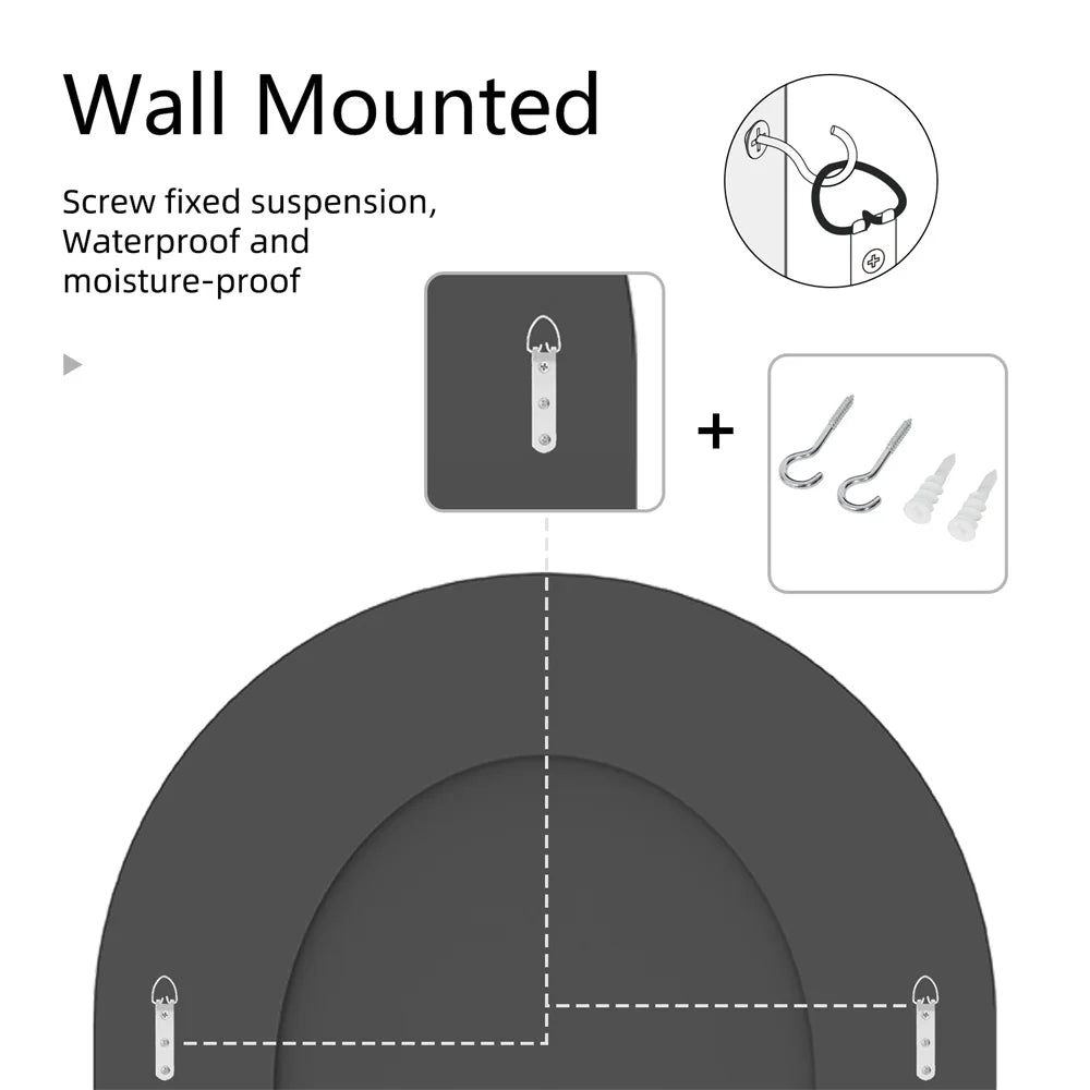 LUVODI Crushed Diamond Arch Wall Vanity Mirror Living Room Decor