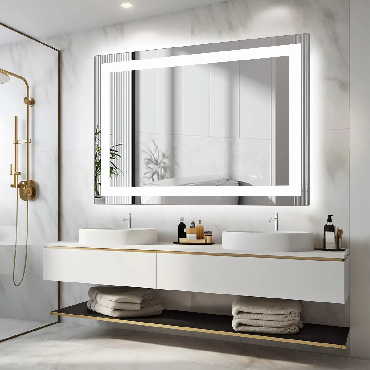 JHK 36 By 24 Inch Led Bathroom Vanity Mirror With Backlight