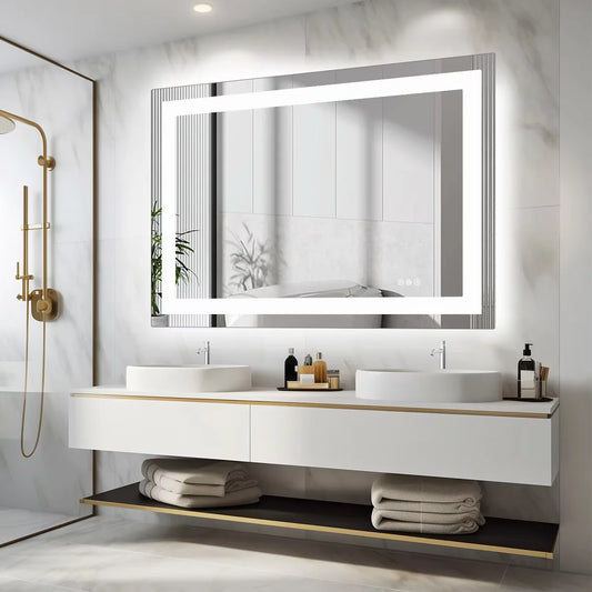 JHK 36 By 24 Inch Led Bathroom Vanity Mirror With Backlight