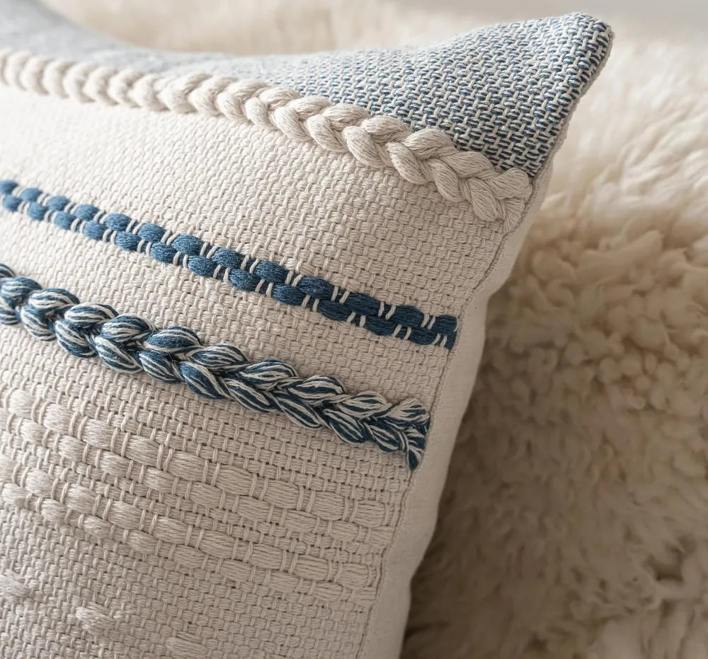 Boho Throw Pillow Covers Set Of 2 Textured Decorative Cushions