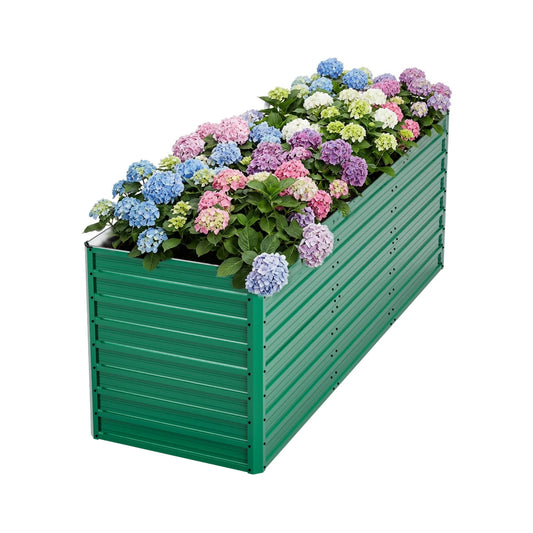Raised Garden Bed Kit With Galvanized Rustproof Steel Easy Assembly