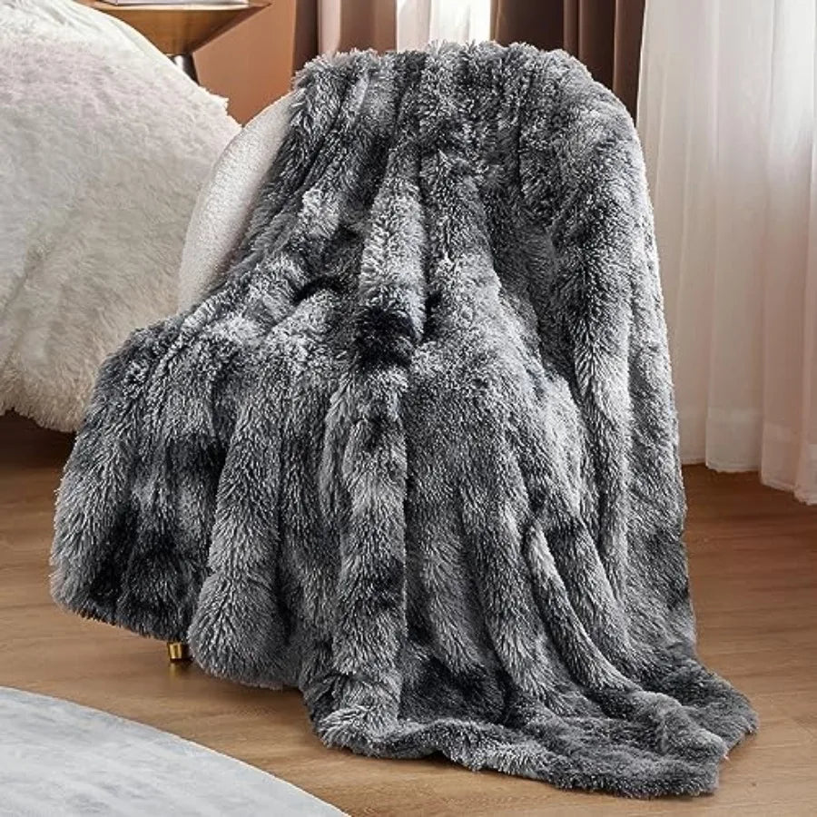 GentleSoft Fluffy Faux Fur Throw Blanket