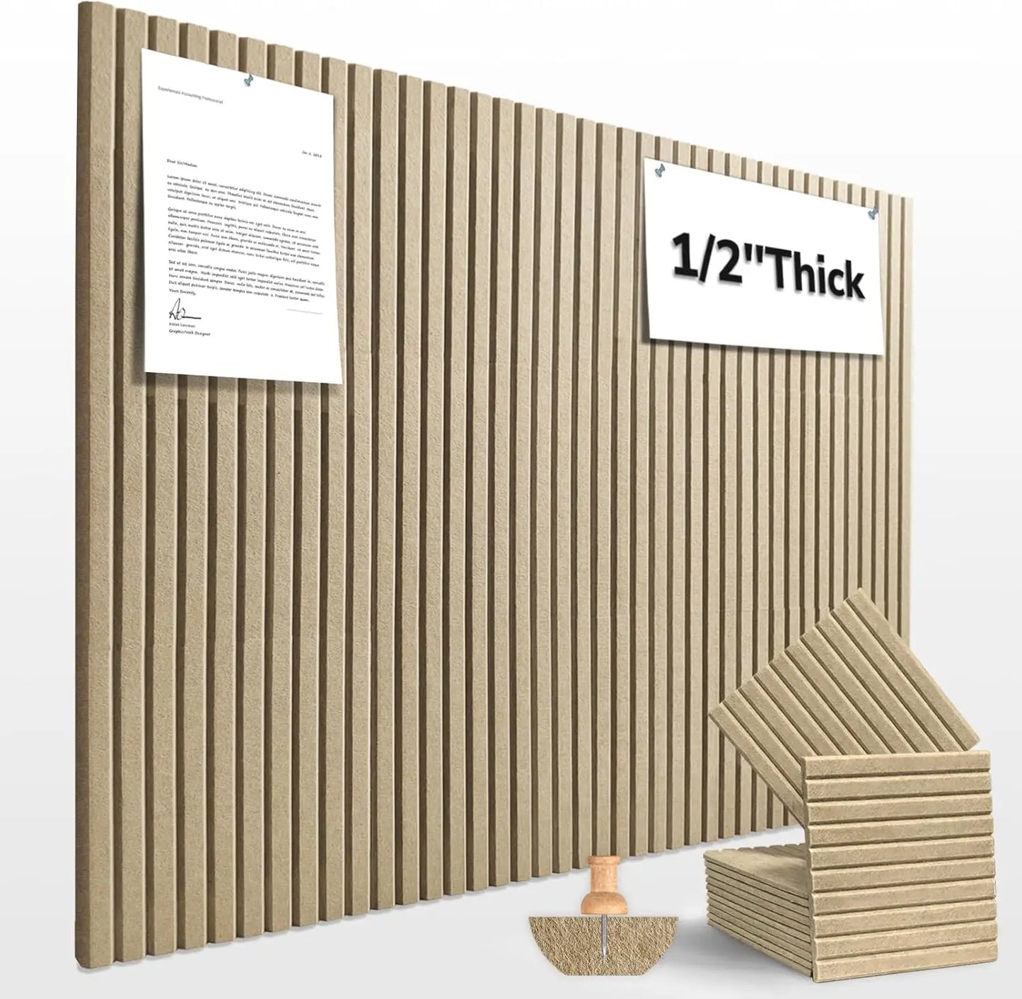 Six To Twelve Pack Felt Wall Tiles For Bulletin Board