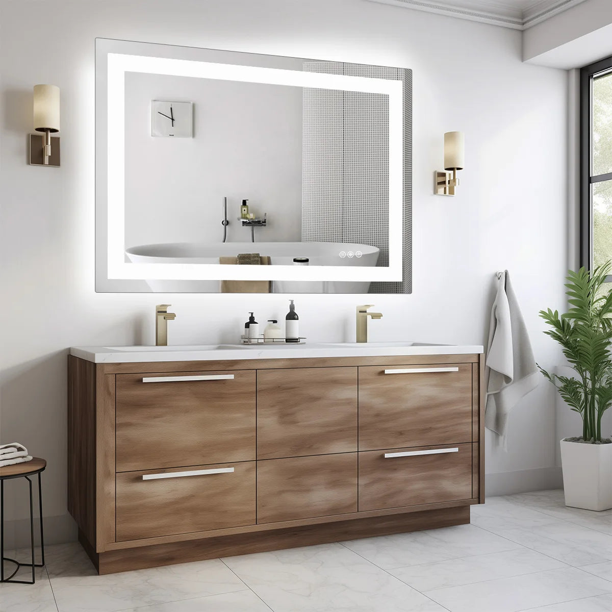 JHK 36 By 24 Inch Led Bathroom Vanity Mirror With Backlight