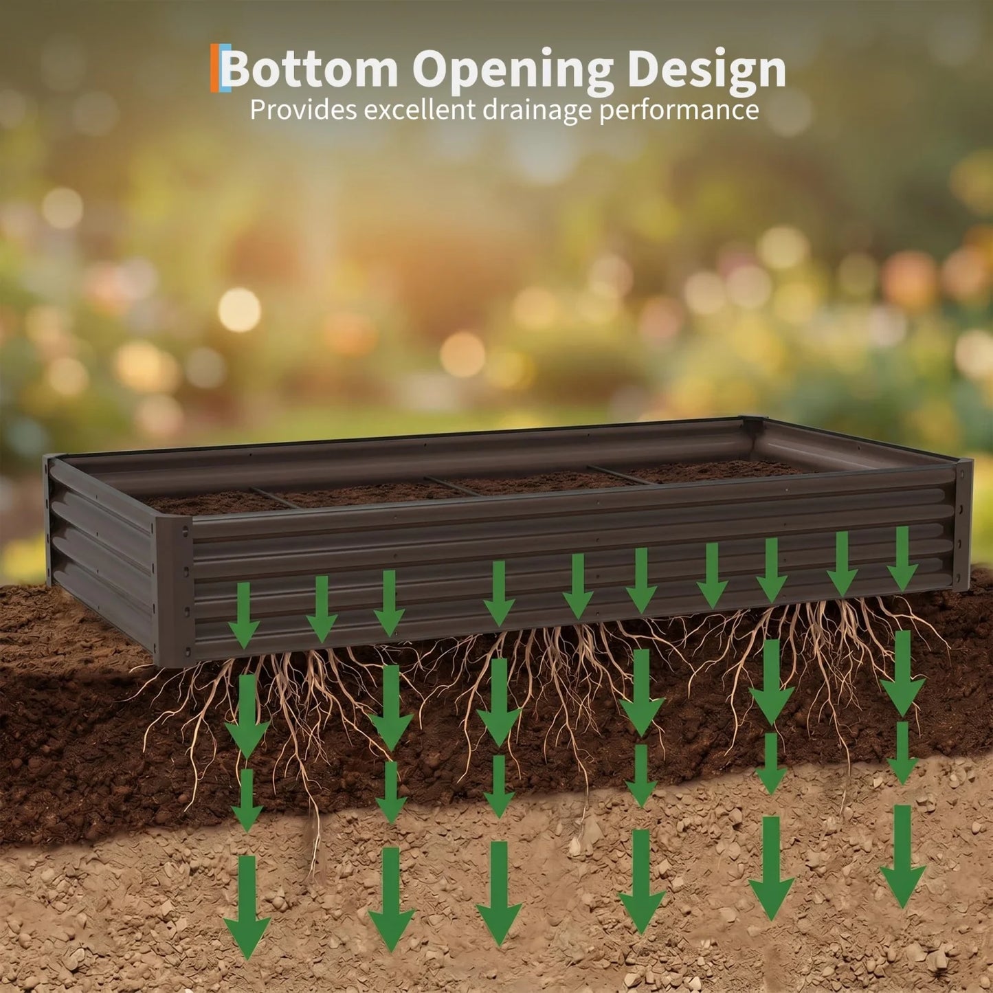 HiMISS 2 Pack Galvanized Steel Raised Garden Beds Outdoor