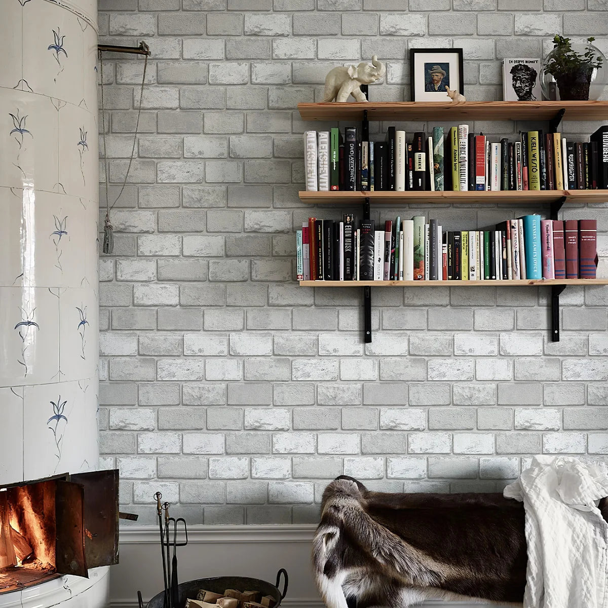 Brick Pattern Peel And Stick Waterproof Wallpaper Removable Living Room