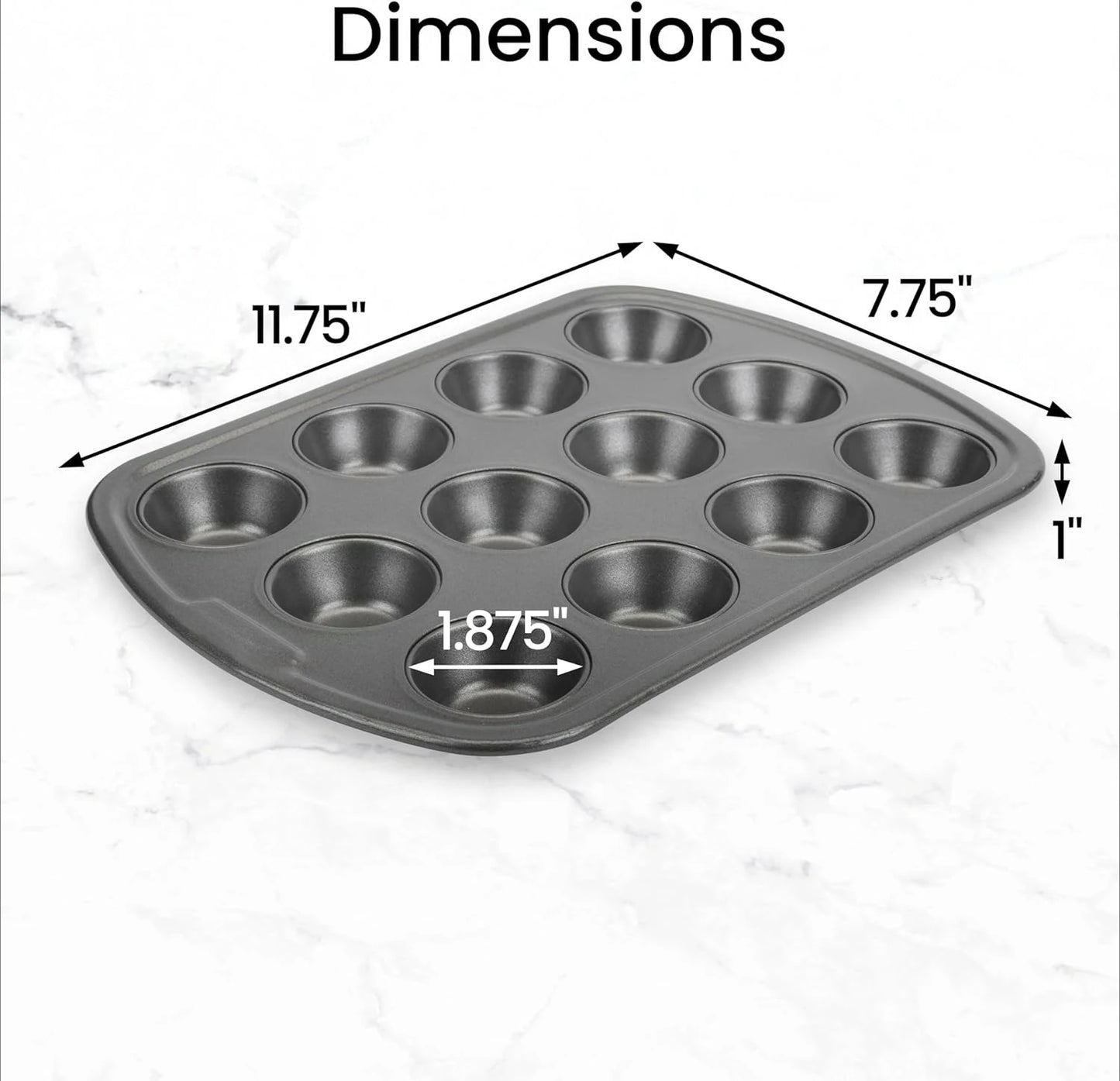 Nonstick Mini Muffin Pan, Stainless Steel Bakeware