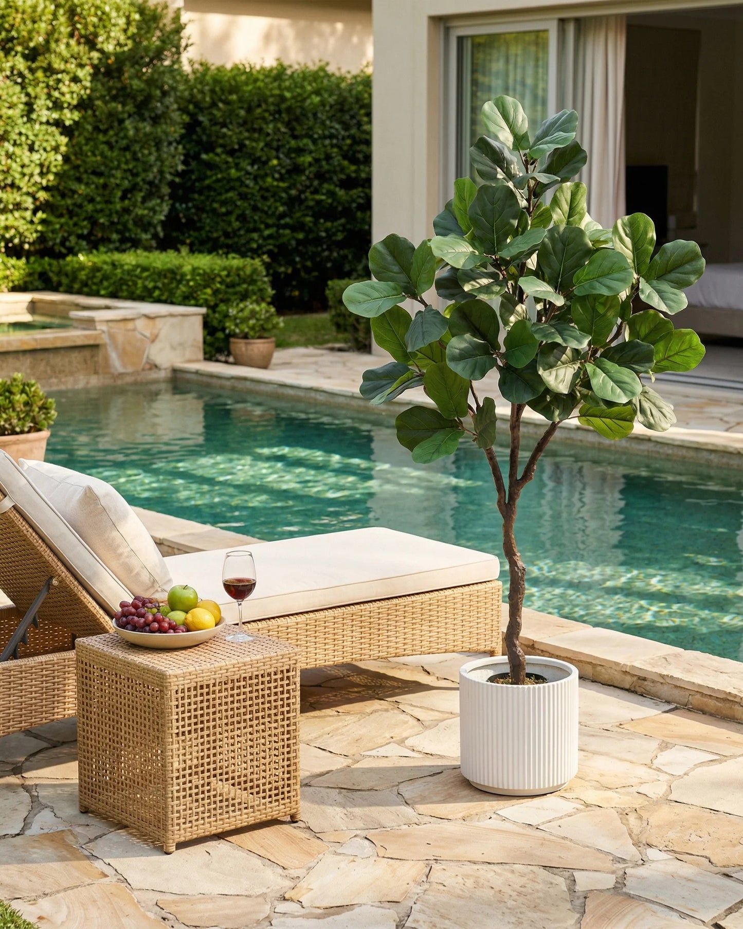 HiMISS Fiddle Leaf Fig Artificial Tree With Planter