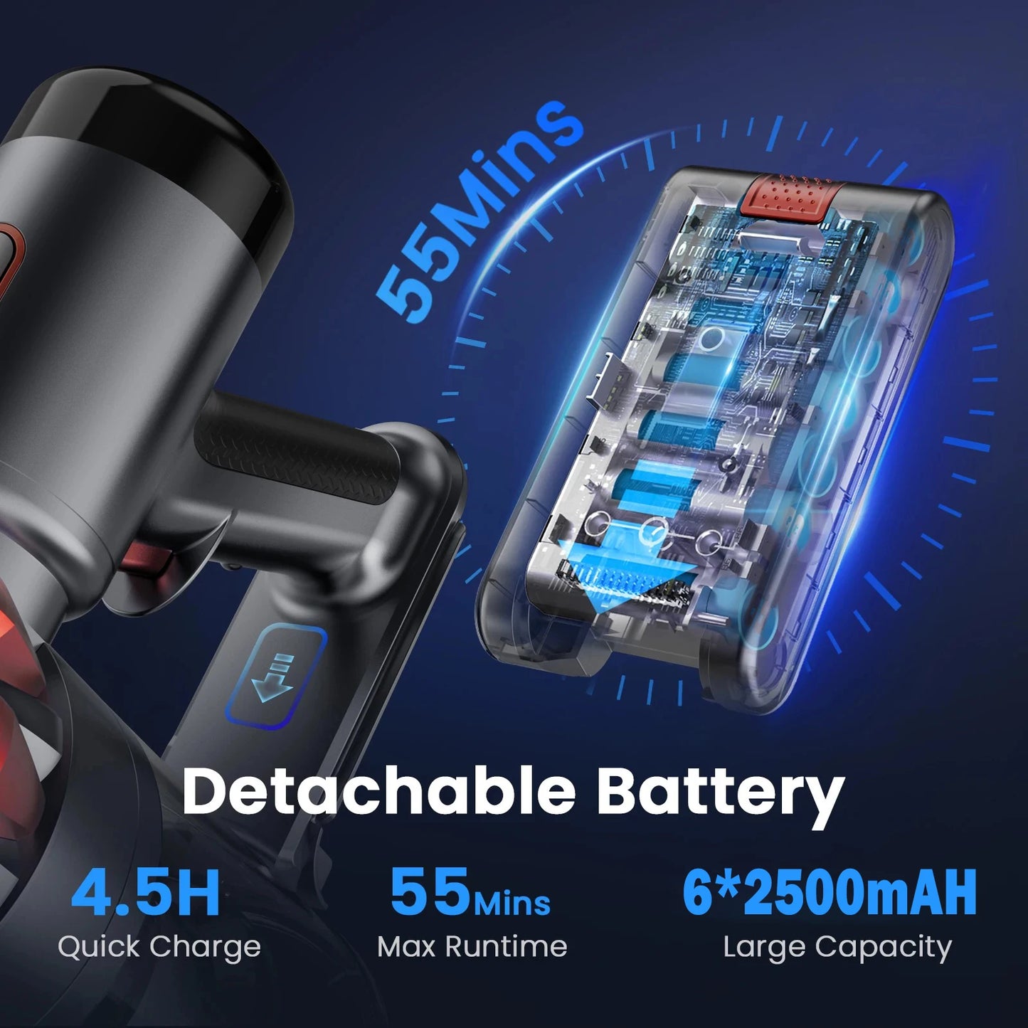 INSE S3P Cordless Vacuum Cleaner 45KPa Powerful 55 Min Runtime