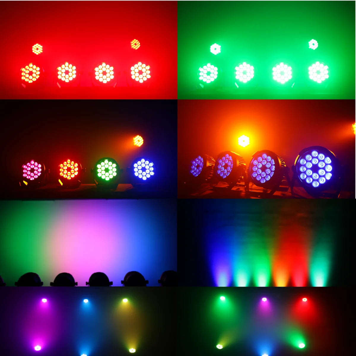 HYULIGHTS IP65 Waterproof 18x18W RGBWA UV Par Stage Light