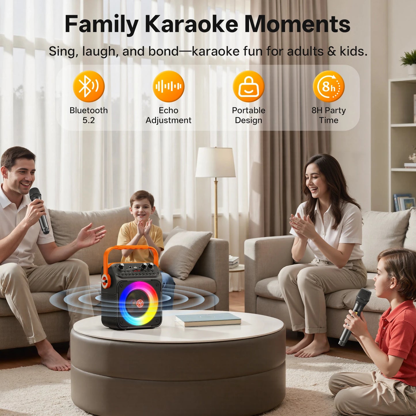 FanFun T35 High Power Karaoke Bluetooth Speaker 360 Degree Stereo