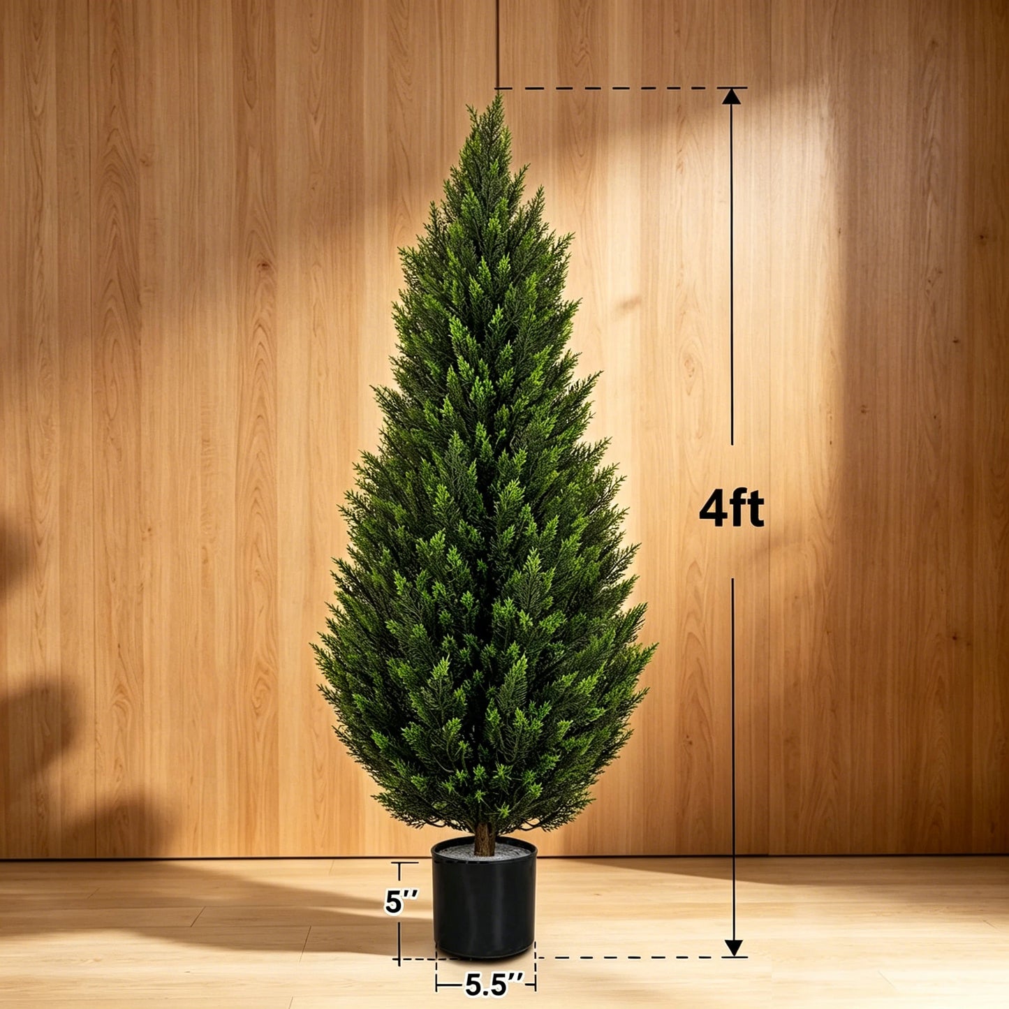 Artificial Cedar Topiary Trees Lifelike Faux Plants for Home Decor