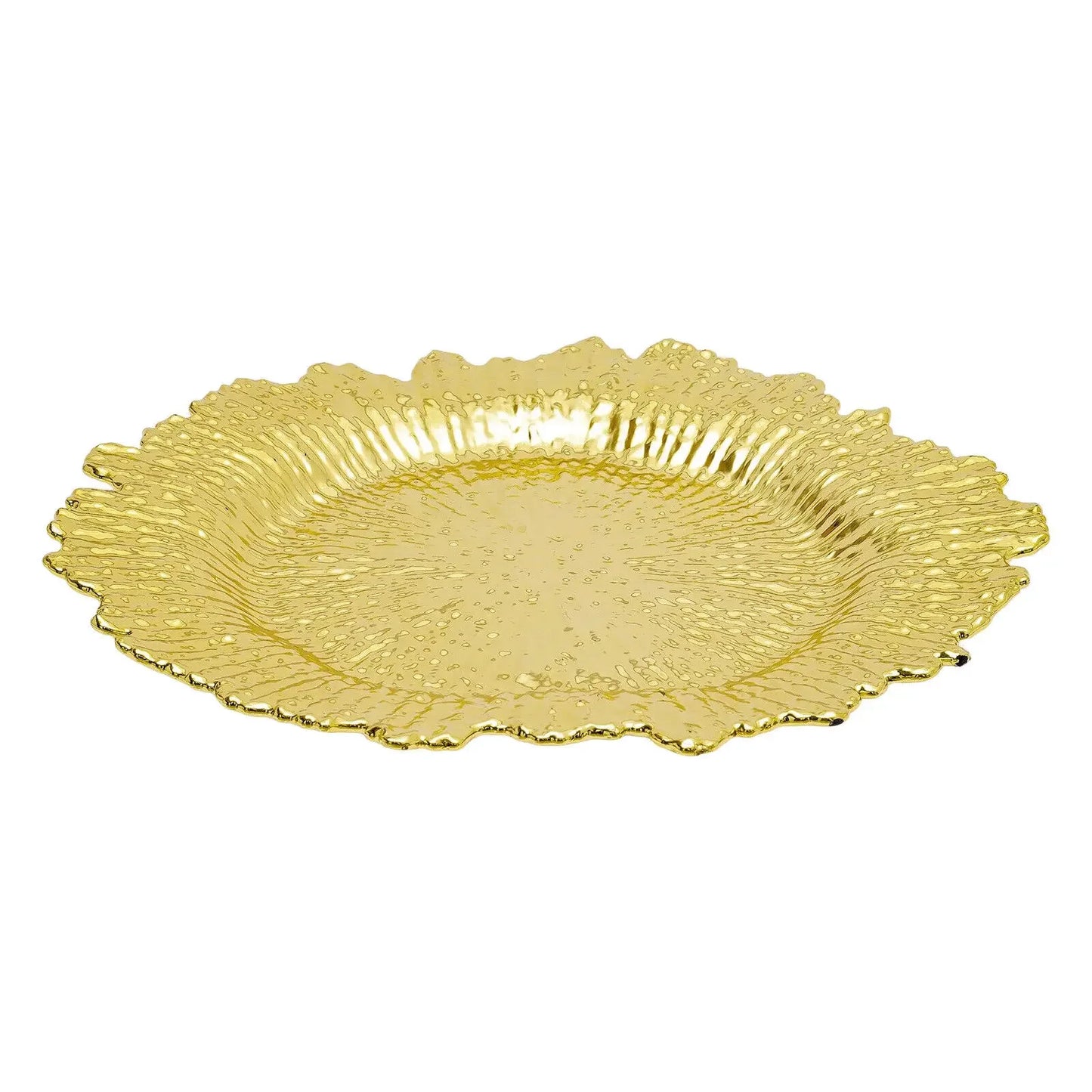 Bymaocar 24 Pack Round Plastic Charger Plates Coral Reef Texture Banquet