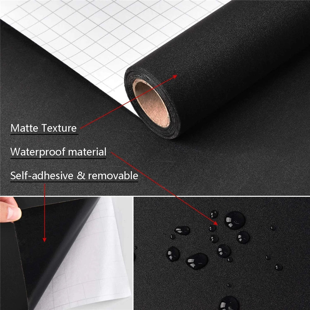 Matte Waterproof Vinyl Self-Adhesive Wallpaper for Walls and Furniture