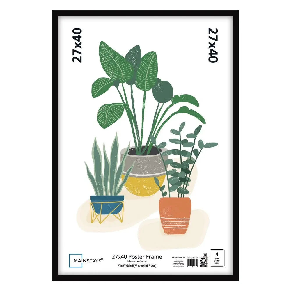 Flat Profile Poster Frame With Mat For Wall Art Decor