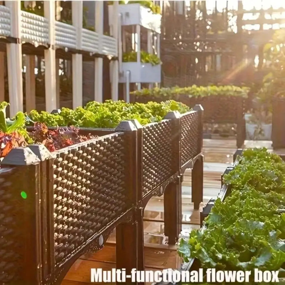 Modular Raised Garden Bed With Legs Three Unit Planter Box