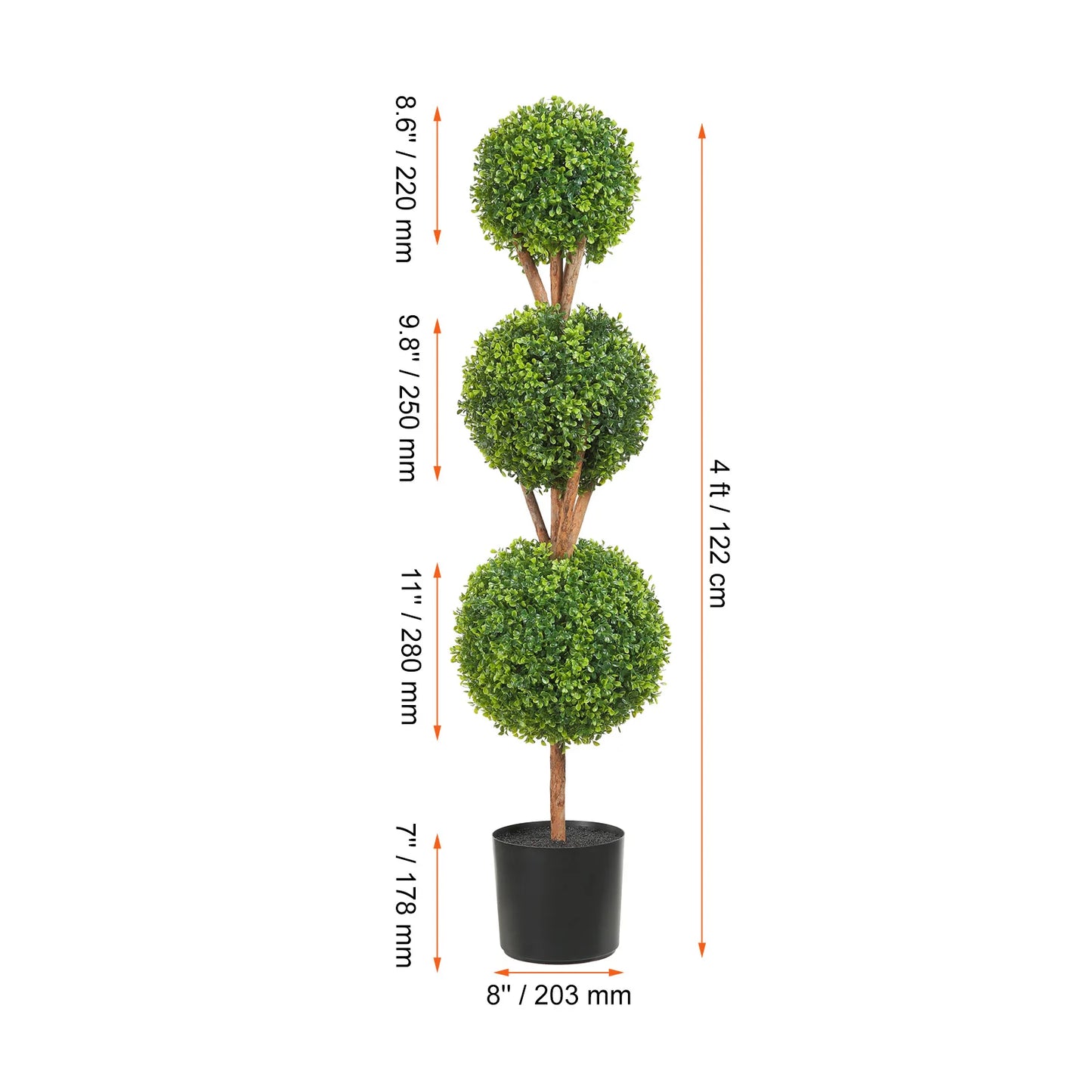 Artificial Boxwood Tower Topiary Spiral Plant Outdoor Decor