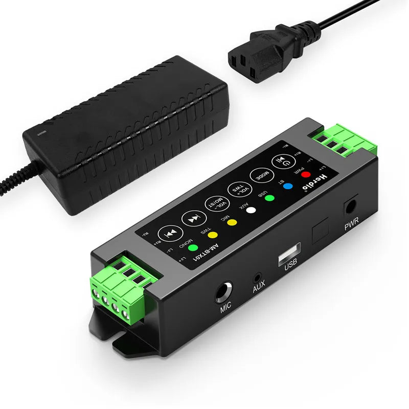 Herdio 4 Channel Bluetooth Amplifier 200W Output With 24V5A Power Supply