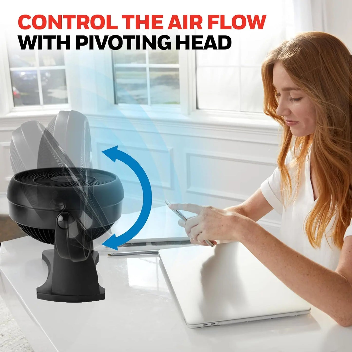 TurboForce Air Circulator Tabletop Fan With 3 Speeds