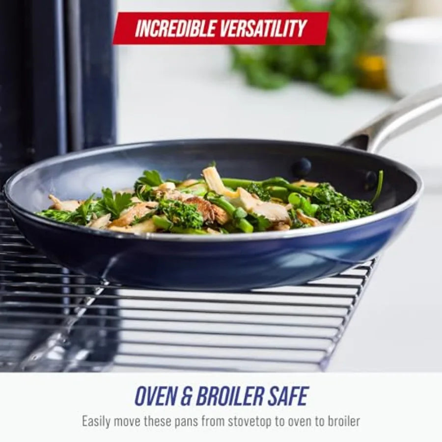 Diamond Infused Nonstick Frying Pan Skillet With PFASFree Ceramic Coating