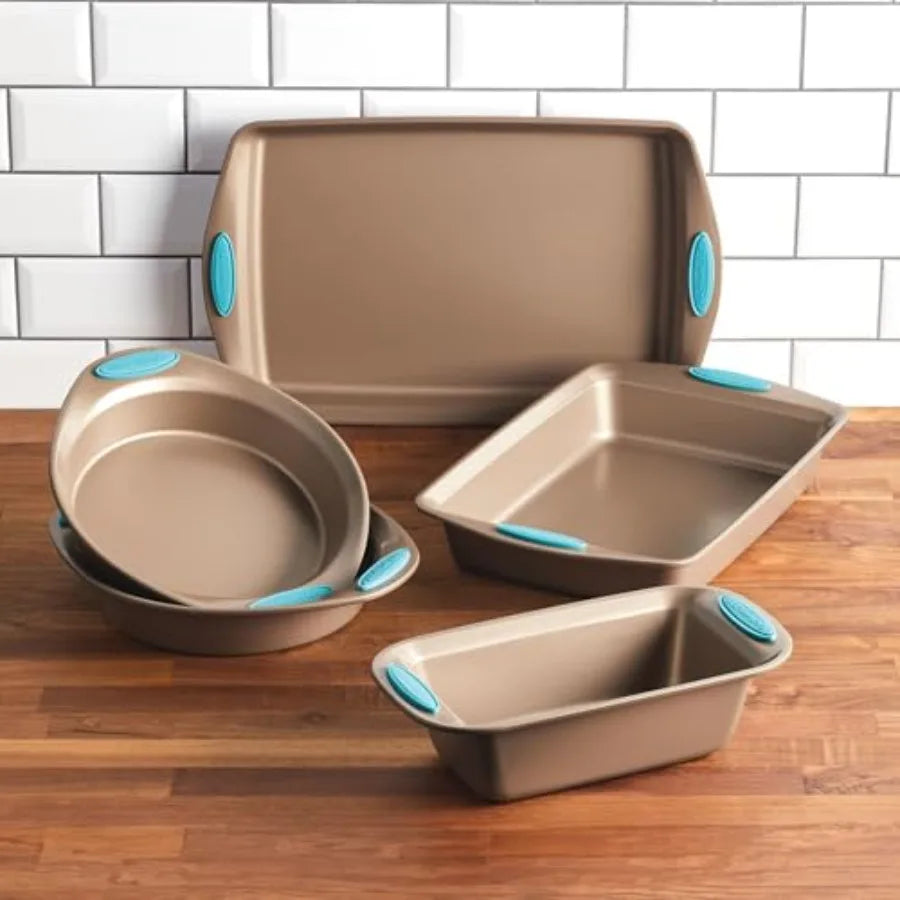 Bakeware Set With Nonstick Bread Pans And Cookie Sheets