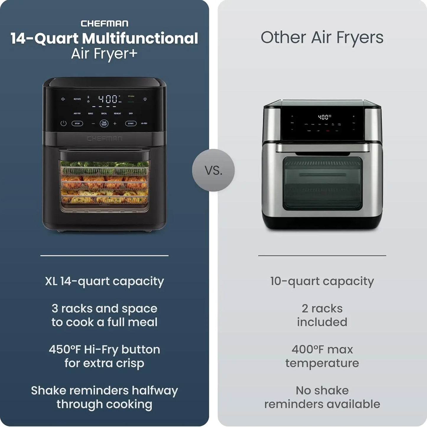 XL 14-Quart 6-In-1 Air Fryer With Touchscreen Controls