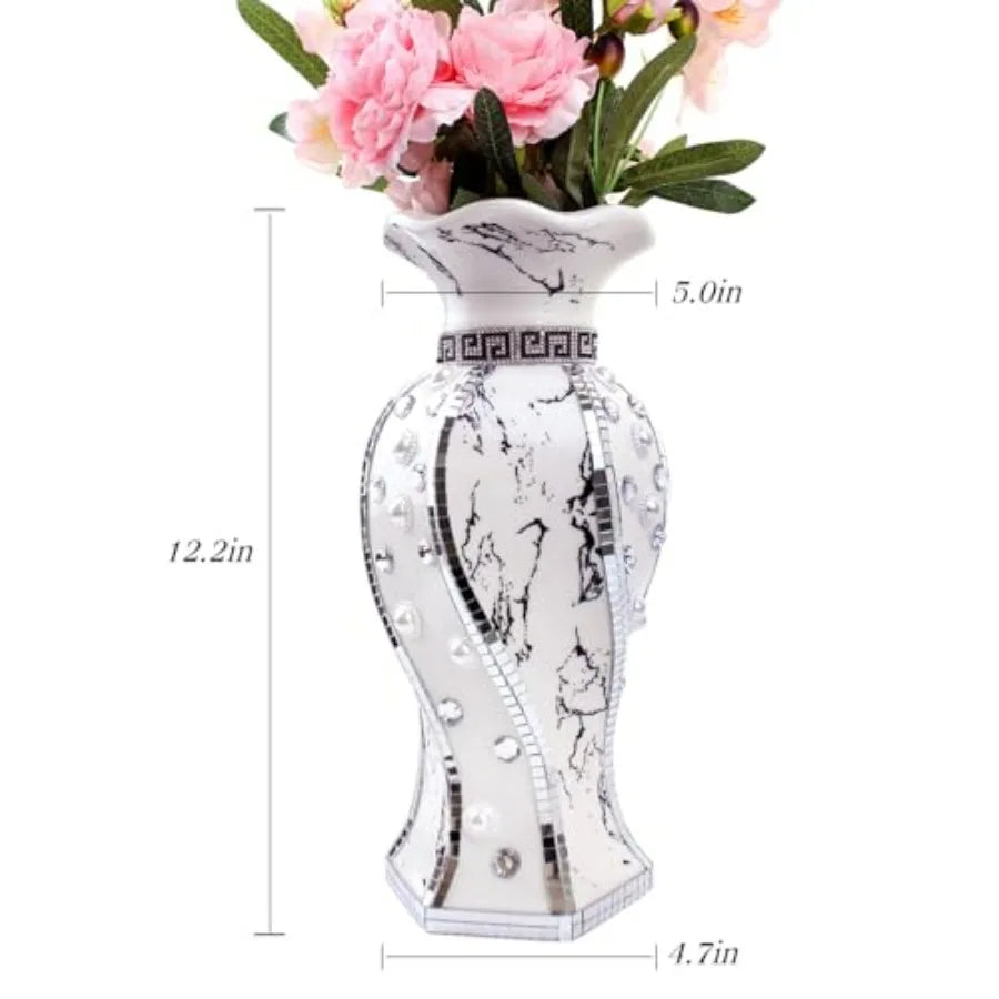 Modern Decorative Rhinestone Vase for Centerpiece Display