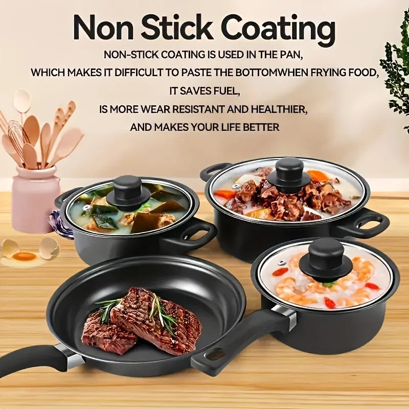 AEHOME 13 Piece Nonstick Cookware Set Induction Compatible Kitchen