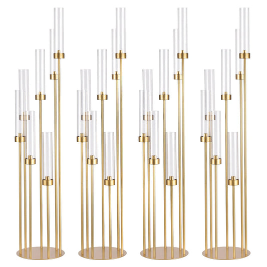 Vincigant 4 Pack Seven Arm Floor Candelabra Centerpieces For Weddings
