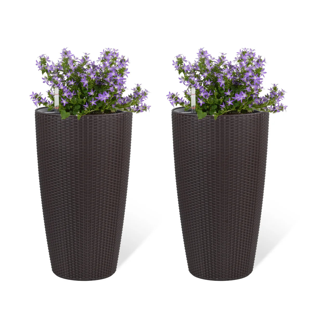 Self-Watering Plant Pot With Drainage Holes Tray Water Level Monitor